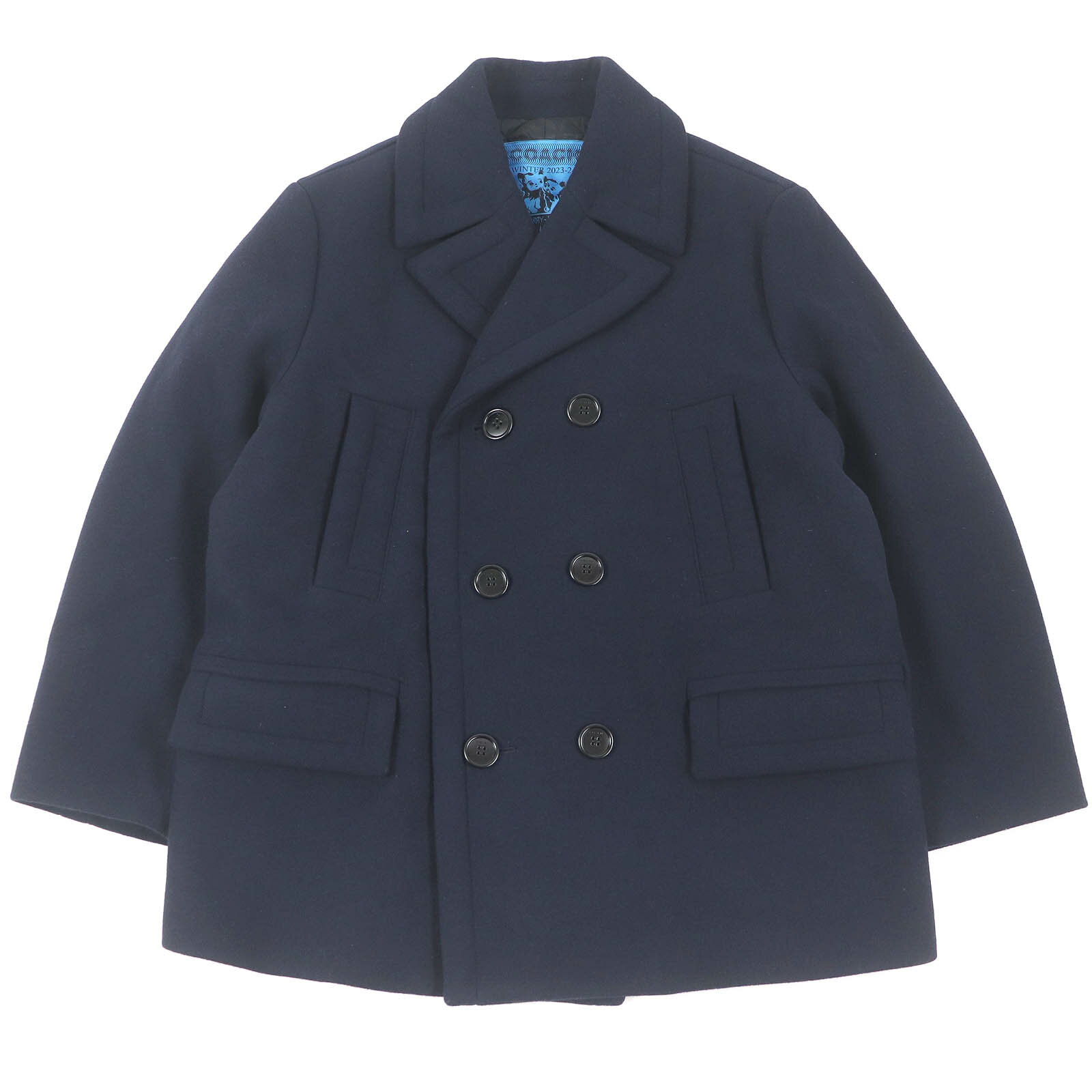 未使用品□COACH コーチ 23-24AW CQ256 LIL NAS X DROP BY COACH リル・ナズ・X 中綿入り ダブルブレスト ピーコート ネイビー M ガーメント付き 正規品 メンズ【中古】