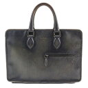 【ドンドン見直し】良品○Berluti ベルルッティ アンジュール カリグラフィ パティーヌ スクリットレザー ビジネスバッグ ブリーフケース グレー系 イタリ...