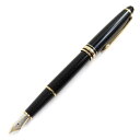 良品△MONTBLANC モンブラン マイスターシュテュック クラシック ペン先14K ホワイトスター 万年筆 ブラック ゴールド ドイツ製 メンズ【中古】