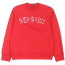 美品□LOUIS VUITTON×Supreme ルイヴィトン×シュプリーム コットン モノグラム アーチロゴ トレーナー スウェットシャツ レッド XL イタ...