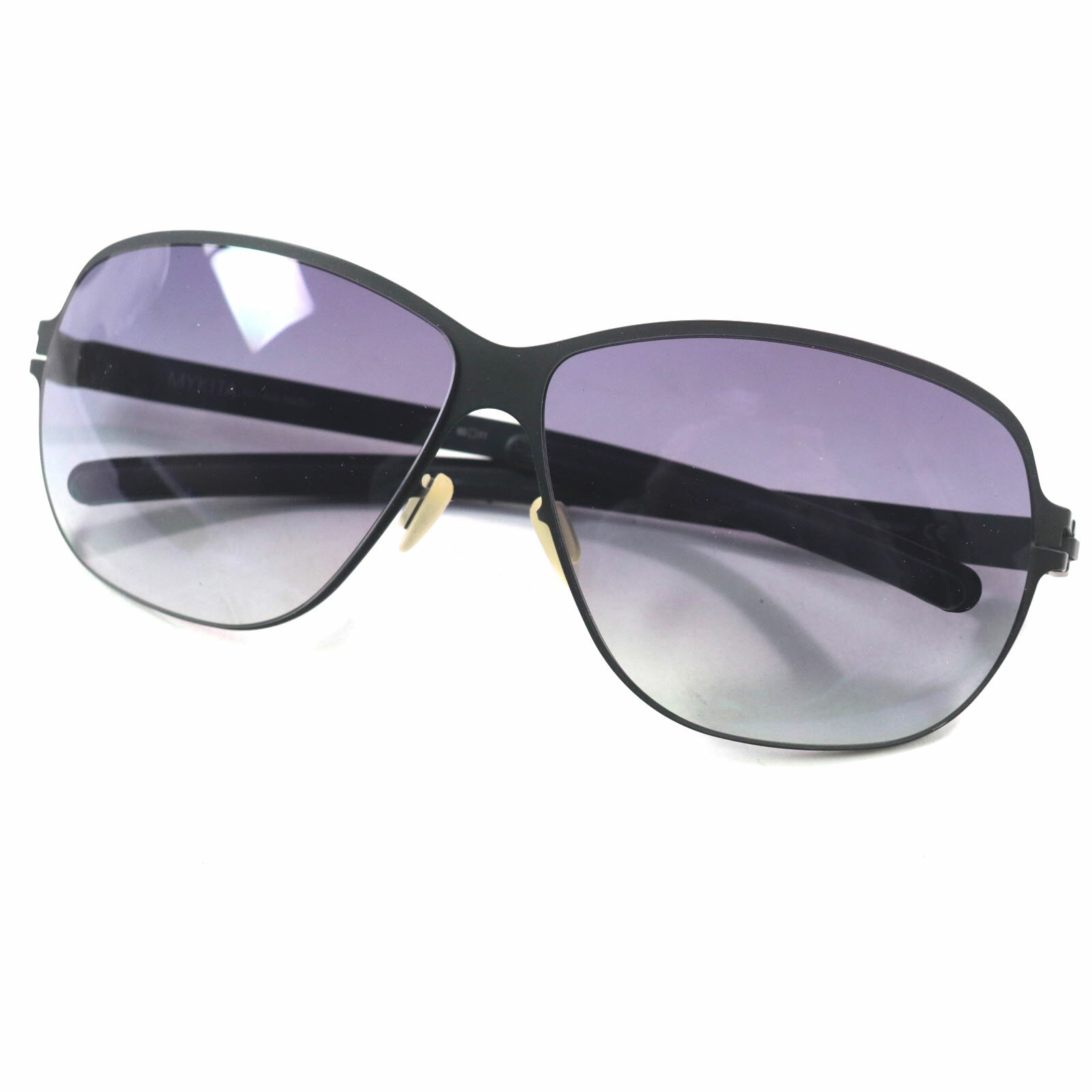 美品▼MYKITA マイキータ HAZEL グラデーションレンズ アイウェア サングラス マットブラック 63□11 135 ドイツ製 メンズ【中古】
