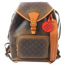 未使用品▼LOUIS VUITTON ルイヴィトン M11540 モノグラム・ダスト モンスリ・バックパック レザー使い リュック・デイパック ブラウン スペイ...
