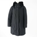 美品◎WOOLRICH ウールリッチ WWCPS2807 BOW BRIDGE COAT ボウブリッジコート/ラビットファー・フード付き ダウンコート ブラック...