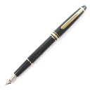 美品▼MONTBLANC モンブラン マイスターシュテュック クラシック ペン先14K Fニブ ホワイトスター 万年筆 ブラック ゴールド ケース付き ドイツ製...