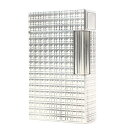 美品□Dupont デュポン ライン1 ロング ブロックチェック スクエア型 ローラー式 喫煙具 ガスライター シルバー フランス製 メンズ 着火確認済み【中古...