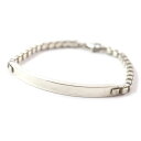 良品▼TIFFANY&Co. ティファニー ベネチアンリンクID 2004 チェーン ブレスレット SV925 シルバー 保存袋付き 重量20.2g メンズ【中...