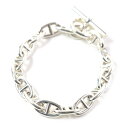 極美品▼HERMES エルメス 2023年製 23G445296 シェーヌダンクルGM 16コマ チェーン ブレスレット AG925 シルバー 箱・ケース付き ...