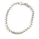良品○TIFFANY&Co. ティファニー ベネチアン スクエアリング ブレスレット SV925 シルバー 重量16.1g メンズ レディース【中古】