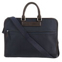 極美品○Paul Smith ポールスミス PSN671 ピンストライプナイロン ロゴ刻印 2Way レザー使い ダブルファスナー ビジネスバッグ ブリーフケー...