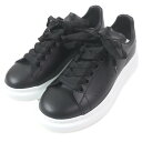 極美品□Alexander McQueen アレキサンダーマックイーン 553680 LARRY ラリー オーバーサイズド レザーローカットスニーカー ブラック 39.5 イタリア製 メンズ【中古】(4)