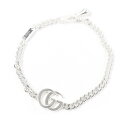 美品□GUCCI グッチ 814917 ダブルG チェーン ブレスレット アクセサリー SV925 シルバー 18 箱・保存袋付き イタリア製 重量12g メン...