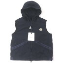 未使用品□MONCLER モンクレール 20SS TOUQUES GIUBBOTTO ロゴエンブロイダリー WZIP フーデッド ナイロンベスト ネイビー 2 ...