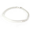 良品□TIFFANY&Co. ティファニー ベネチアンリンク ID ロゴ入り チェーンブレスレット アクセサリー AG925 シルバー 重量19.7g メンズ【...