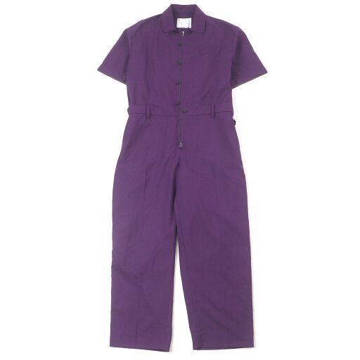 良品□Sacai サカイ 22AW 22-020669M Suiting Jumpsuits ロゴボタン 半袖 ジャンプスーツ オールインワン ツナギ パープル 1 メンズ【中古】 良品□Sacai サカイ 22AW 22-020669M Suiting Jumpsuits ロゴボタン 半袖 ジャンプスーツ オールインワン ツナギ パープル 1 メンズ【中古】