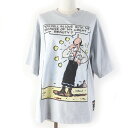 美品☆MONCLER GENIUS 2 モンクレール ジーニアス 2 22SS OLIVE OYL コットン100% 半袖Tシャツ ライトグレー M イタリア製 正規品 レディース【中古】
