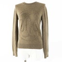 美品◎HERMES エルメス 22AW 2H2631D1 カシミヤ Hリフト 長袖 ニットプルオーバー ブラウン系 34 UK製 正規品 レディース【中古】