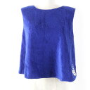 未使用品☆CHANEL シャネル 19M P61782V42943 COCO BEACH コットン100% パイル地 ノースリーブ トップス ブルー 38 保存...