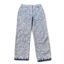 極美品★CHANEL シャネル P78140 コットン100% ココマークボタン付 フラワーレースプリント デニムパンツ ブルー系 40 イタリア製 レディース...