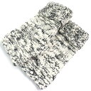 良品△CHANEL シャネル P39194 ウール カシミヤ ココマーク ラインストーン ニットグローブ ミトン ハンドウォーマー 手袋 ホワイト ブラック M...