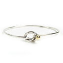 美品△TIFFANY&Co. ティファニー ラブノット コンビ ブレスレット バングル SV925 750 シルバー ゴールド 保存袋付き 重量3.7g レディース 大人気 オススメ◎【中古】(4)