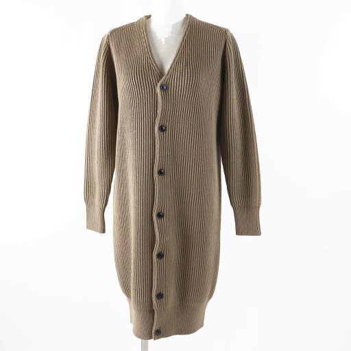 極美品◎HYKE ハイク 152-11053 ウール100% ロング丈 ニット カーディガン ブラウンベージュ系 1 正規品 レディース【中古】 極美品◎HYKE ハイク 152-11053 ウール100% ロング丈 ニット カーディガン ブラウンベージュ系 1 正規品 レディース【中古】