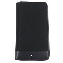 未使用品○MONTBLANC モンブラン 115841 ナイトフライト トラベルウォレット ホワイトスター レザー使い ラウンドジップ 筆記具用ポケット付き オーガナイザー 長財布 ブラック 箱付き イタリア製 メンズ レディース【中古】(4)
