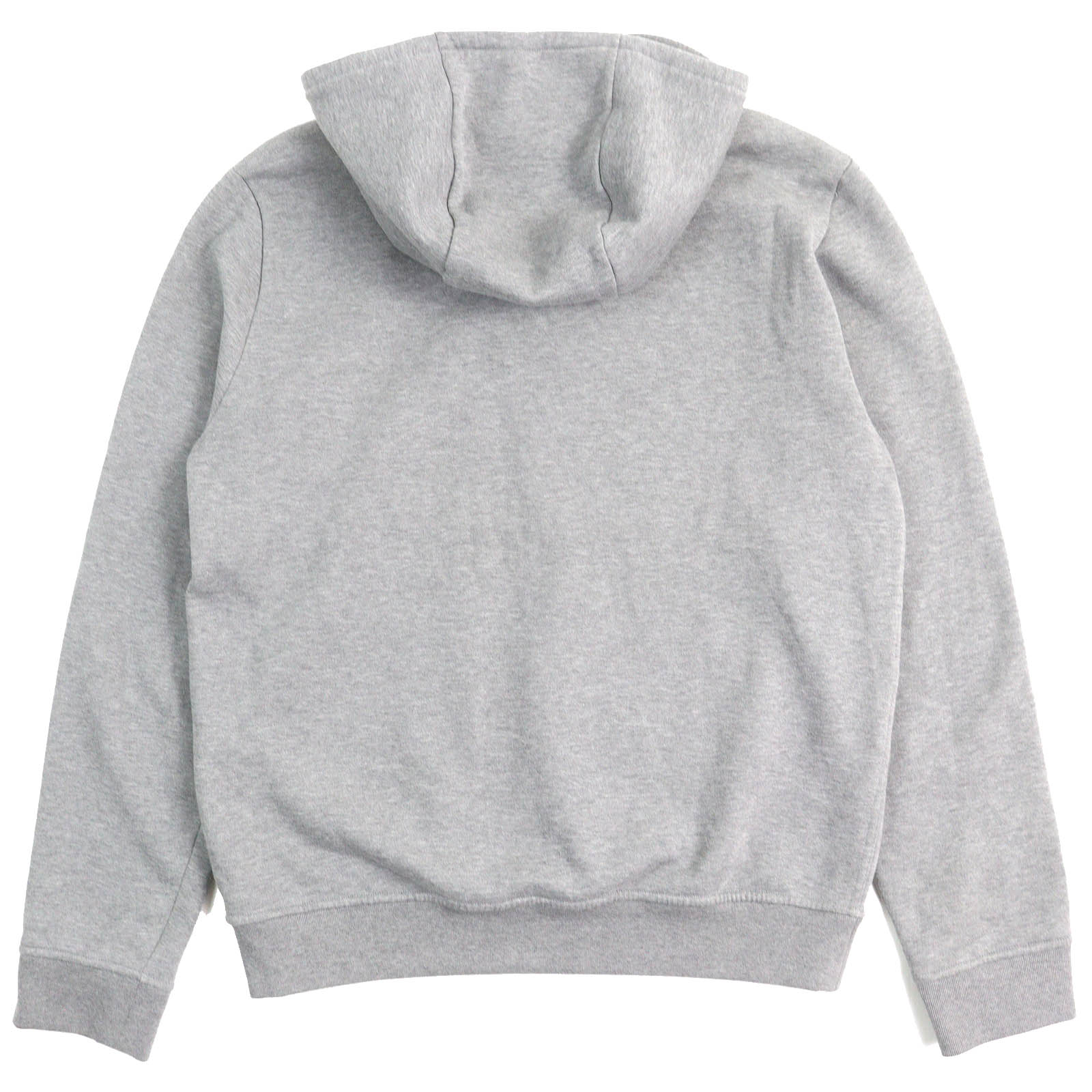 極美品△HERMES エルメス コットン100％ ラムレザー ホースデザイン プルオーバー フーディ パーカー グレー M イタリア製 正規品 メンズ 大人気 オススメ◎【中古】