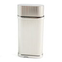 美品○Cartier カルティエ ゴドロン ストライプ柄 オーバル 喫煙グッズ ガスライター シルバー 箱付き スイス製 メンズ 着火確認済み【中古】