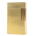 美品□Dupont デュポン ライン1 ロング ダイヤモンドヘッド スクエア型 ローラー式 喫煙具 ガスライター ゴールド ケース付き フランス製 メンズ 着火...