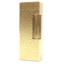 極美品□Dunhill ダンヒル 総柄 スクエア型 ローラー式 喫煙具 ガスライター ゴールド ケース付き スイス製 メンズ レディース 着火確認済み【中古】