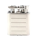 未使用品▼Dunhill ダンヒル ユニーク パラジウム鍍金 ハンマー式 ターボガスライター シルバー ケース付き スイス製 メンズ 着火確認済み【中古】