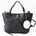 未使用品◎Chloe クロエ CHC23SS119J32001 Chloe SENSE スモールイーストウエストトートバッグ 2WAY仕様 レザー ブラック ゴールド金具 保存袋付き イタリア製 レディース【中古】(4)
