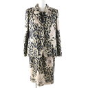未使用品★LEONARD FASHION レオナール ファッション 0341900 レオパード 花柄 ウールジャケット ワンピース 2点set セットアップ ベ...