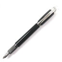 極美品▼MONTBLANC モンブラン スターウォーカー ペン先14K Fニブ ホワイトスター 万年筆 ブラック シルバー ケース付き ドイツ製 メンズ【中古】