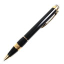 良品△MONTBLANC モンブラン スターウォーカー ホワイトスター ツイスト式 ボールペン ブラック ゴールド ドイツ製 メンズ 筆記確認済み【中古】
