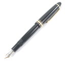 美品□MONTBLANC モンブラン マイスターシュテュック ペン先14K Bニブ キャップ式 万年筆 ステーショナリー ブラック ゴールド ドイツ製 メンズ【...