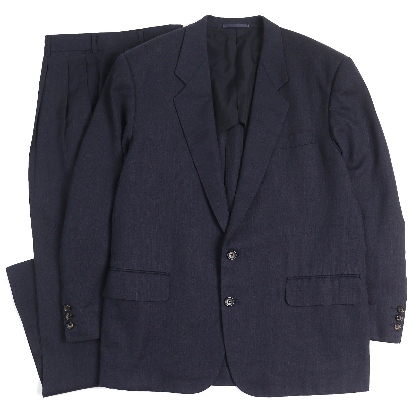 美品△COMME des GARCONS HOMME コムデギャルソンオム ヴィンテージ 93SS 田中オム アーカイブ リネン混 シングル スーツ ネイビー M 正規品 メンズ【中古】