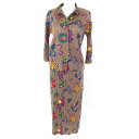極美品◎PLEATS PLEASE プリーツプリーズ イッセイミヤケ PP61-JJ842 PP61-JG844 セットアップ 長袖シャツ/ロングスカート モカ...