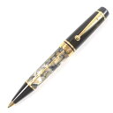 極美品▼MONTBLANC モンブラン ヴィンテージ 作家シリーズ1996 アレクサンドル・デュマ 13714/18000 マーブル柄 ホワイトスター ツイスト式 ボールペン ブラック ゴールド ドイツ製 メンズ 筆記確認済み【中古】
