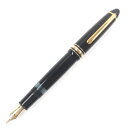 良品▼MONTBLANC モンブラン マイスターシュテュック No.146 ペン先14K Fニブ ホワイトスター 万年筆 ブラック ゴールド ドイツ製 メンズ【...