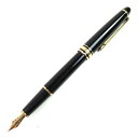 良品△MONTBLANC モンブラン マイスターシュテュック クラシック ペン先14K EFニブ ホワイトスター 万年筆 ブラック ゴールド ドイツ製 メンズ【...
