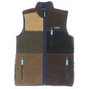 極美品□patagonia パタゴニア 11909 PatchWork Retro-X Vest パッチワーク フリースべスト ブラウン系 XS 正規品 メンズ...