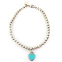 美品△TIFFANY&Co. ティファニー リターントゥティファニー ティファニー ブルー ハート タグ ビーズ ブレスレット AG925 シルバー 箱・保存袋付き 重量5.41g レディース【中古】