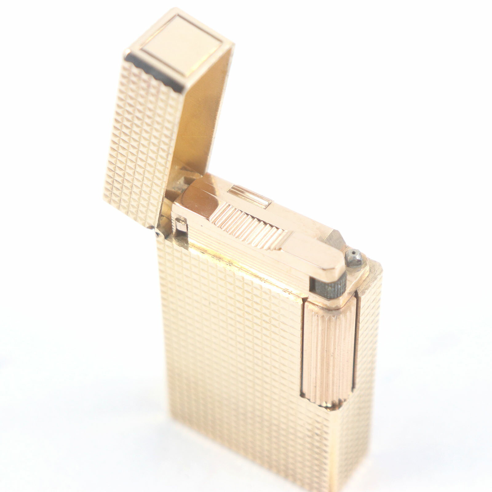 衣類＆ブランドリサイクル GREENの外装極美品□Dupont デュポン ライン1 ロング ダイヤモンドヘッド ローラー式 ライター ピンクゴールド フランス製 メンズ 着火不可【中古】｜アングル3