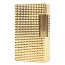 外装美品□Dupont デュポン ライン1 ロング ダイヤモンドヘッド スクエア型 ローラー式 喫煙具 ガスライター ゴールド フランス製 メンズ 着火不可【中...