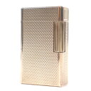 外装極美品□Dupont デュポン ライン1 ロング ダイヤモンド柄 スクエア型 ローラー式 喫煙具 ガスライター ピンクゴールド ケース付き フランス製 メン...