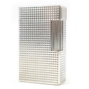 外装良品□Dupont デュポン ライン1 ロング ダイヤモンドヘッド スクエア 喫煙具 ガスライター シルバー フランス製 メンズ 着火不可【中古】