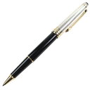 良品○MONTBLANC モンブラン マイスターシュテュック ソリテール ドゥエ 925 ロゴ刻印 ホワイトスター キャップ式 ボールペン シルバー ブラック ゴールド ドイツ製 重量31.68g【中古】