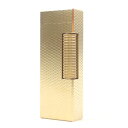 外装美品□Dunhill ダンヒル 総柄 スクエア ローラー式 喫煙具 ガスライター ゴールド スイス製 メンズ レディース オススメ 着火不可【中古】