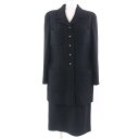 極美品☆CHANEL シャネル ヴィンテージ 95A P05422V03075 ウール100% 希少大きいサイズ 4つポケット ココボタン ジャケット・スカート...